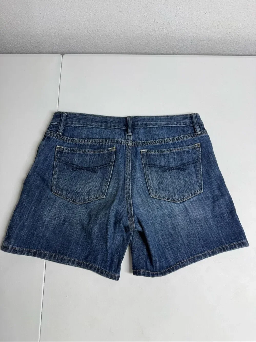 Gap Kids 1969 Denim Shorts Girls Sz 14 Regular Blue Cotton Adjustable Waist